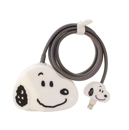 Snoopy USB Cable Protector Case for iPhone iPad 18/20W Charger Winder