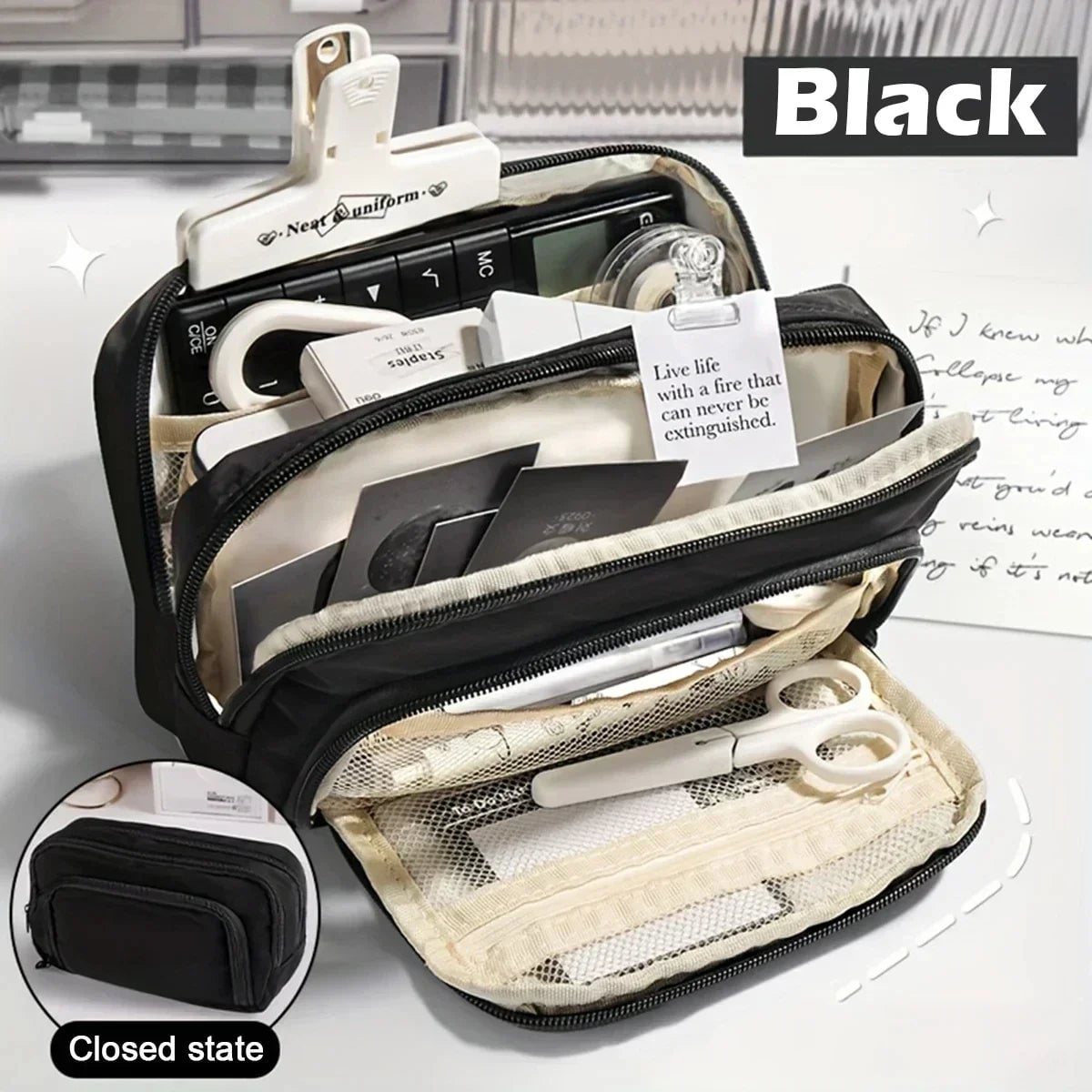 Multi-Layer Large Capacity Pencil Case - Student Stationery Storage