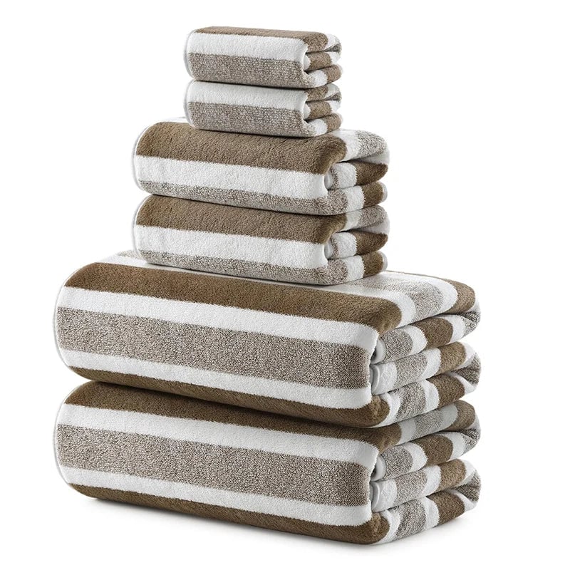 Soft Absorbent Bath Towel Set 2/4/6 Pcs Quick-Drying Towels