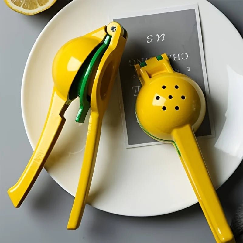 2-in-1 Aluminum Alloy Citrus Juicer - Handheld Lemon Orange Press