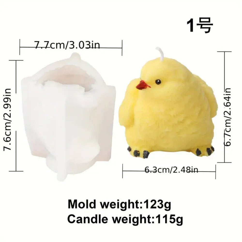 Chick Animal Silicone Mold - DIY Soap Resin Candle Craft Molds