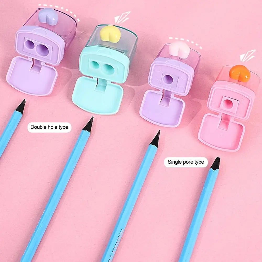Cartoon Pencil Sharpener Single/Double Hole Student School Office