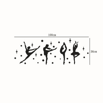 3D Acrylic Mirror Ballet Girls Wall Sticker Dance Room Decor 60067