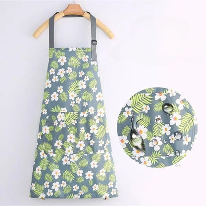 Adjustable Waterproof Kitchen Apron - Coffee Baking Oil Proof