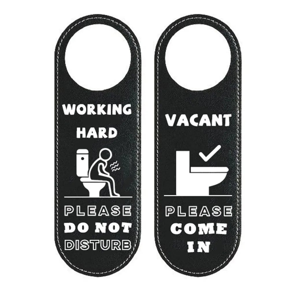 Double-Sided Do Not Disturb Bathroom Door Sign Modern Design