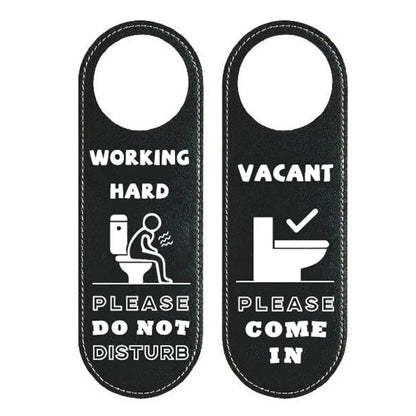 Double-Sided Do Not Disturb Bathroom Door Sign Modern Design