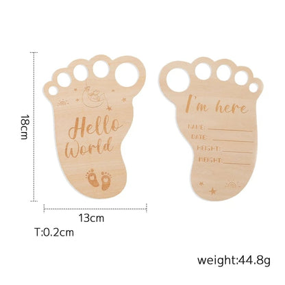 Wooden Baby Milestone Number Cards Monthly Newborn Photography Props
