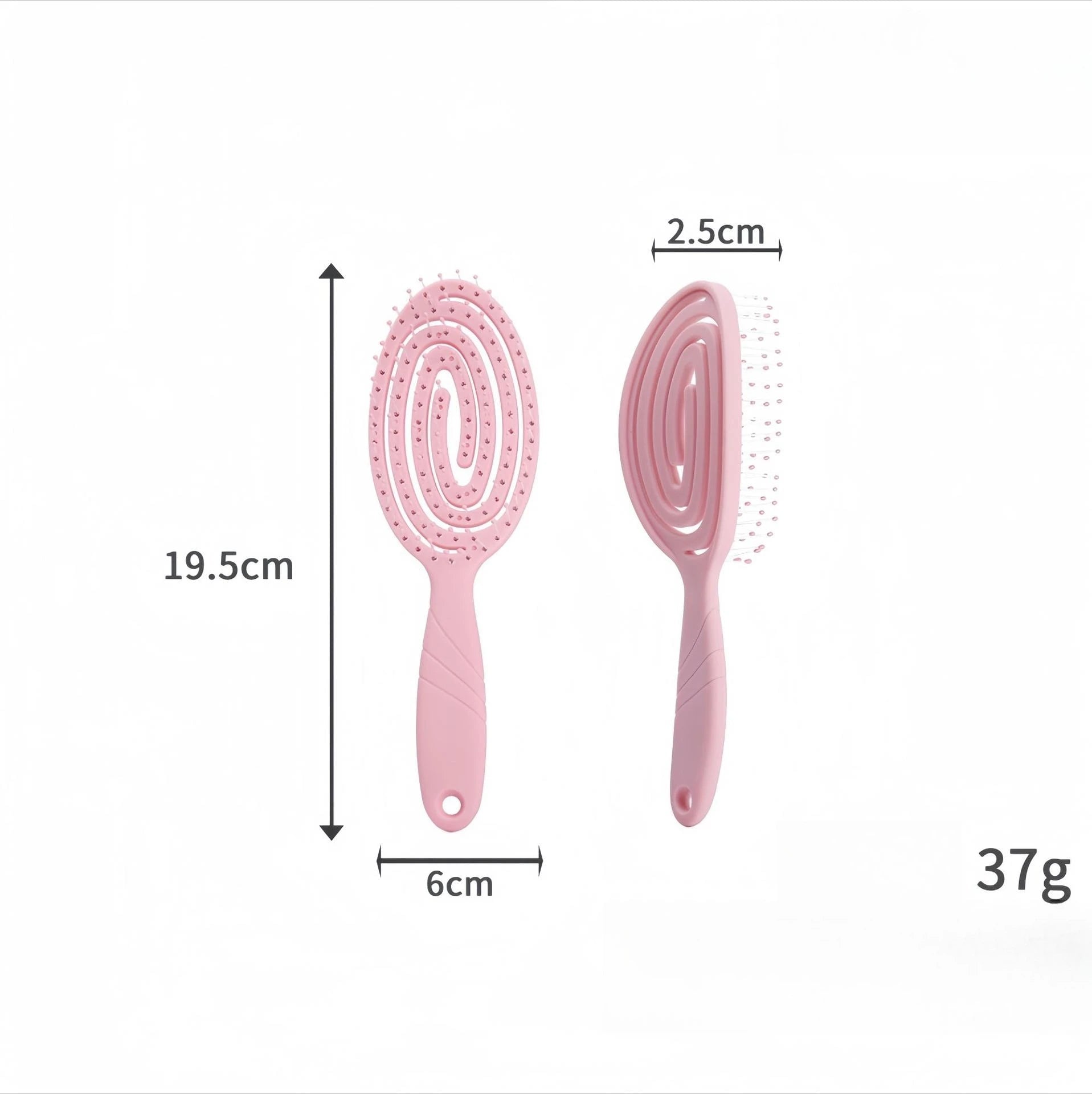 Professional Detangling Hair Brush with Spiral Spring for Curls