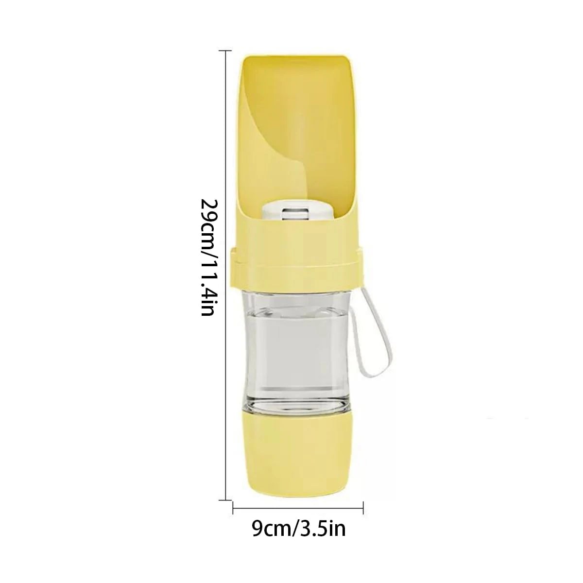 2-in-1 Portable Pet Water Bottle & Food Container Travel Feeder