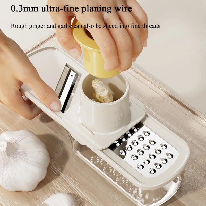 3in1 Manual Garlic Ginger Grinder Press - Spice Herb Crusher Tool