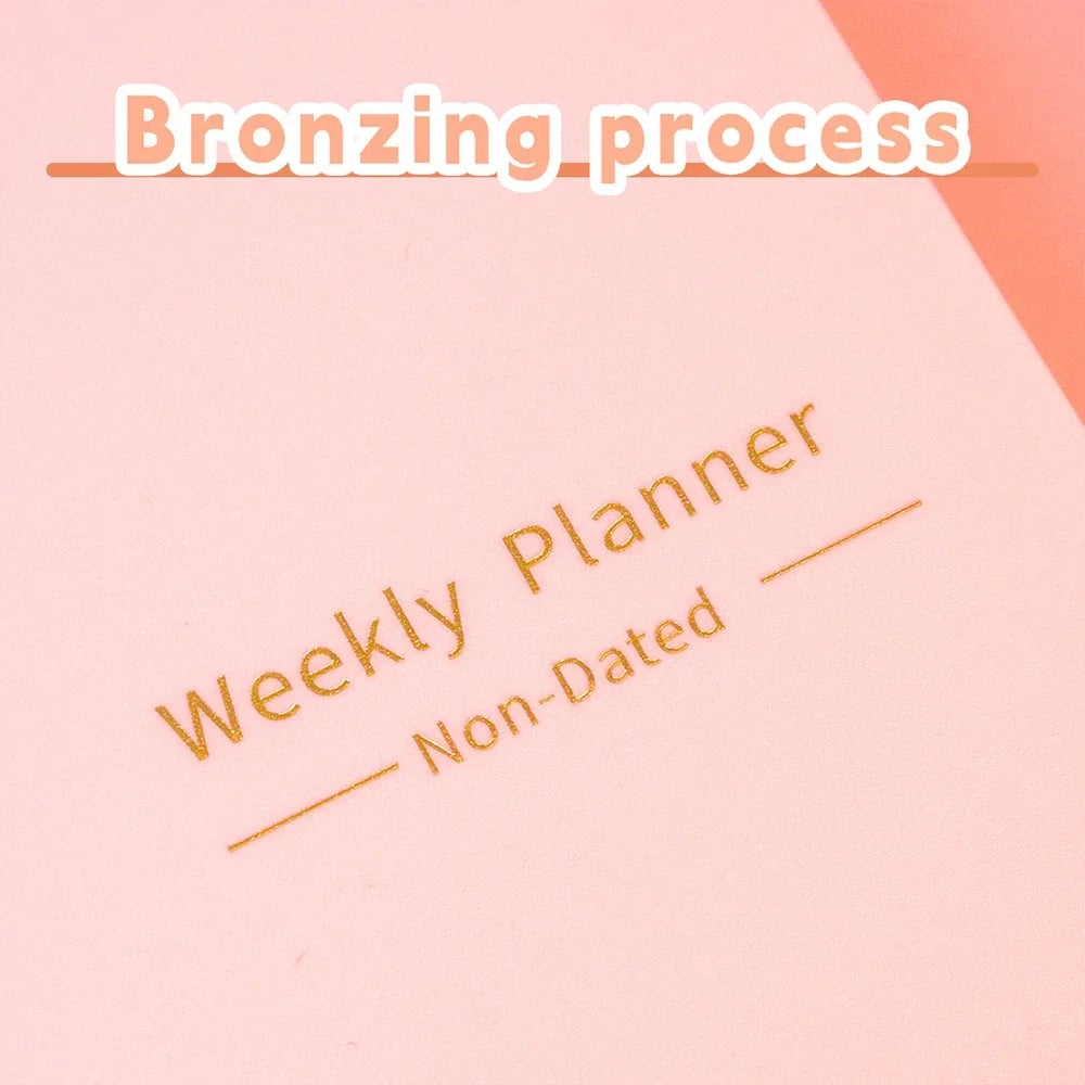 Daily Weekly Monthly Planner Notebook - Student Office Diary Journal