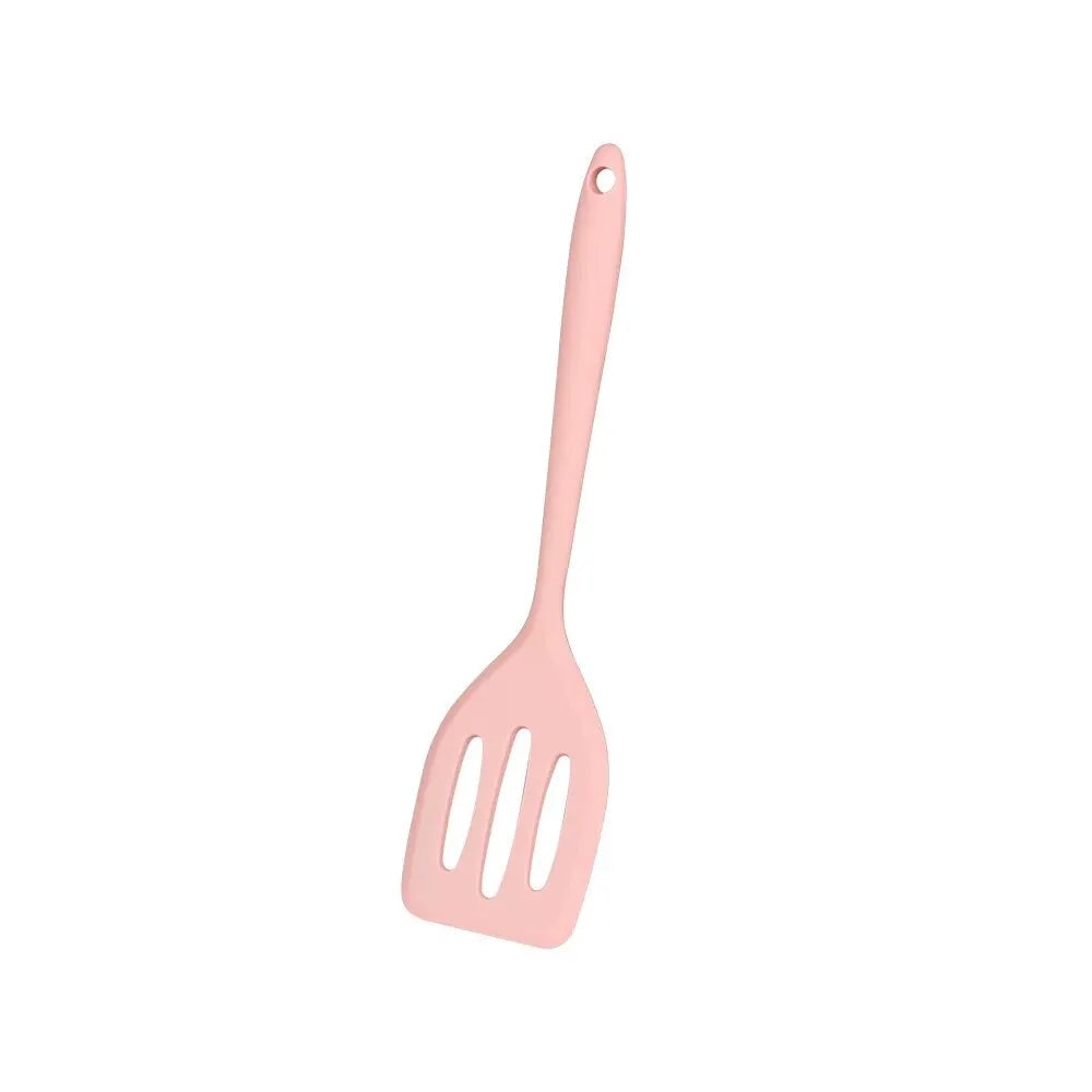 Heat-Resistant Silicone Spatula - Non-Stick Flat Bottom Frying