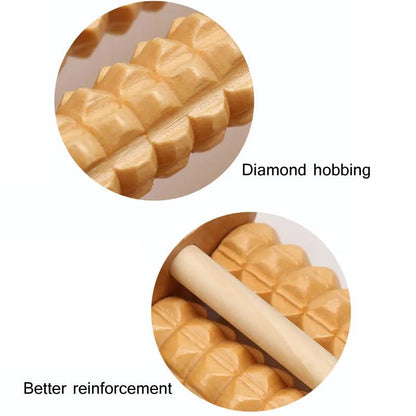Wooden Foot Massager Roller - Reflexology Pain Relief Stress Therapy