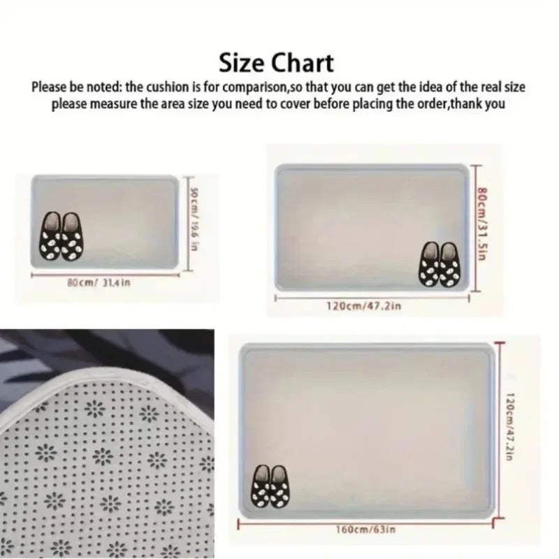Wood Grain Anti-Slip Door Mat - Indoor/Outdoor Non-Slip Entrance
