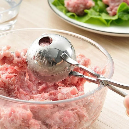 Stainless Steel Meatball Maker Tool - Non-Stick Round Ball Shaper