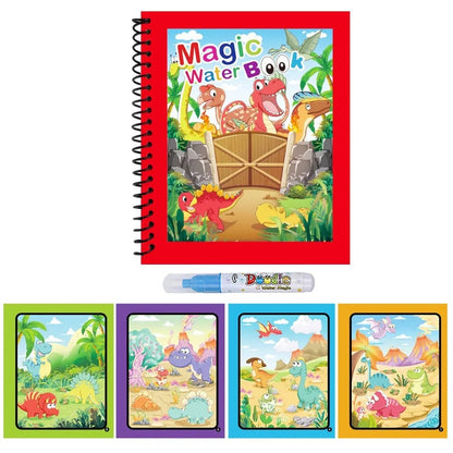Magic Water Drawing Book Reusable Mess-Free Paint Pad Refillable Pen