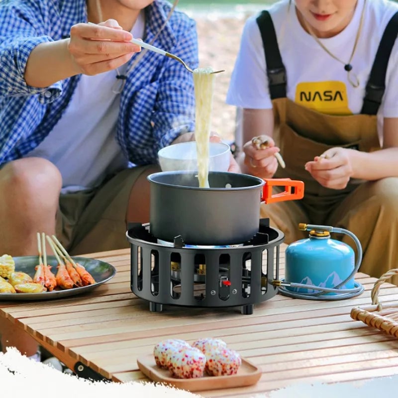 7-Core 19800W Portable Gas Camping Stove Electronic Ignition Windproof