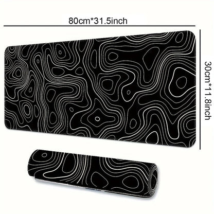 Large Gaming Mouse Pad Extended Non-Slip Rubber Base Stitched Edge