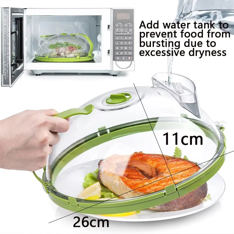 Heat Resistant Transparent Microwave Splash Cover Food Steam Guard