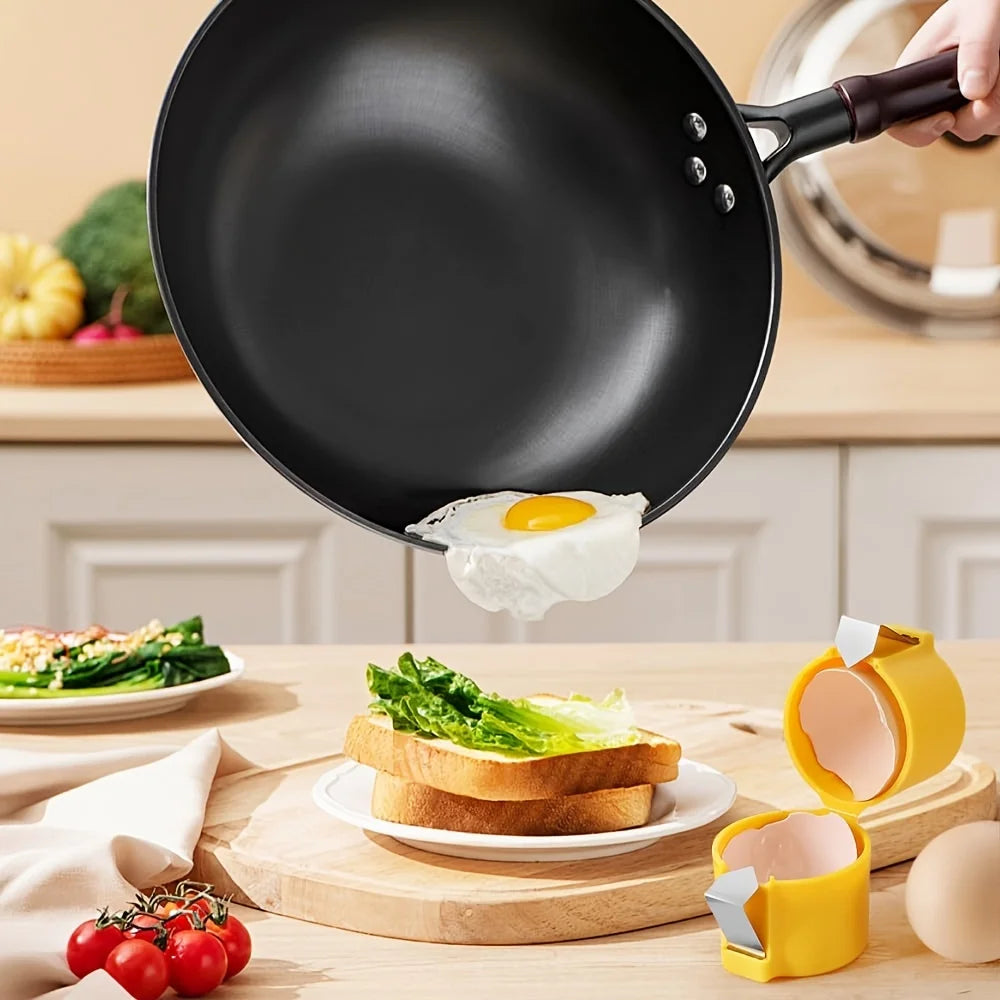 3 PCS Egg Shell Opener, 2025 New Egg Cracker for Raw Eggs, Hard Boiled Egg Peeler Egg Cube Egg Separator Handheld Tool