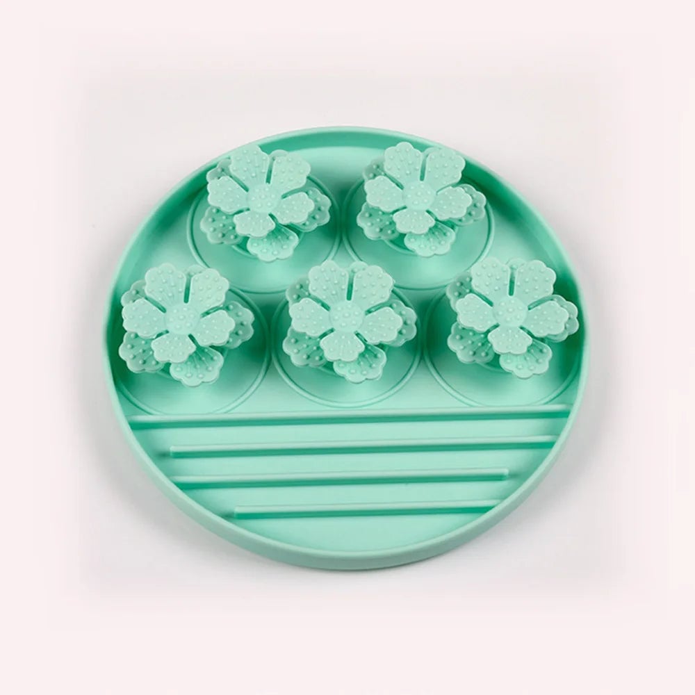 Round Silicone Pet Snuffle Mat with Suction Cup - Slow Feeder
