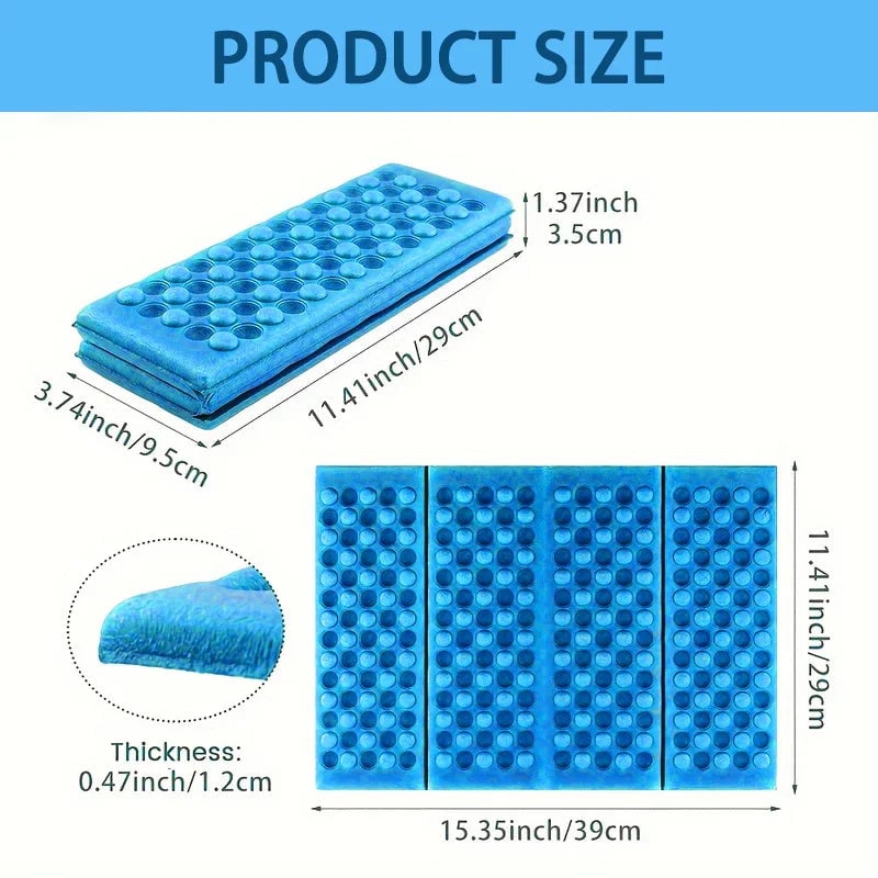 6-Fold XPE Honeycomb Massage Mat Waterproof Camping Cushion Pillow