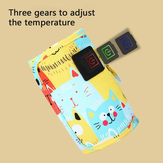 USB Portable Bottle Warmer - Travel Insulated Milk Water Heater
