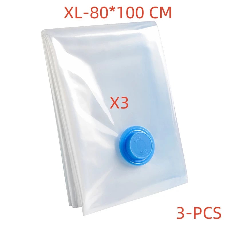 Large Vacuum Storage Bags 3-5PCS Compression Travel Space Saver Set