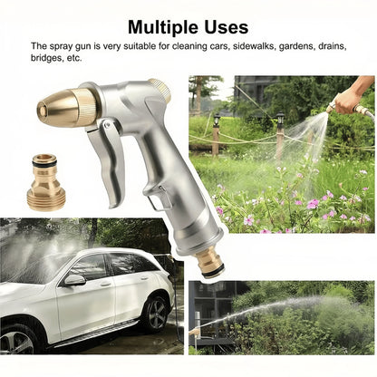 Metal Hose Nozzle 4 Modes Spray Gun Garden Watering Car Wash Pet