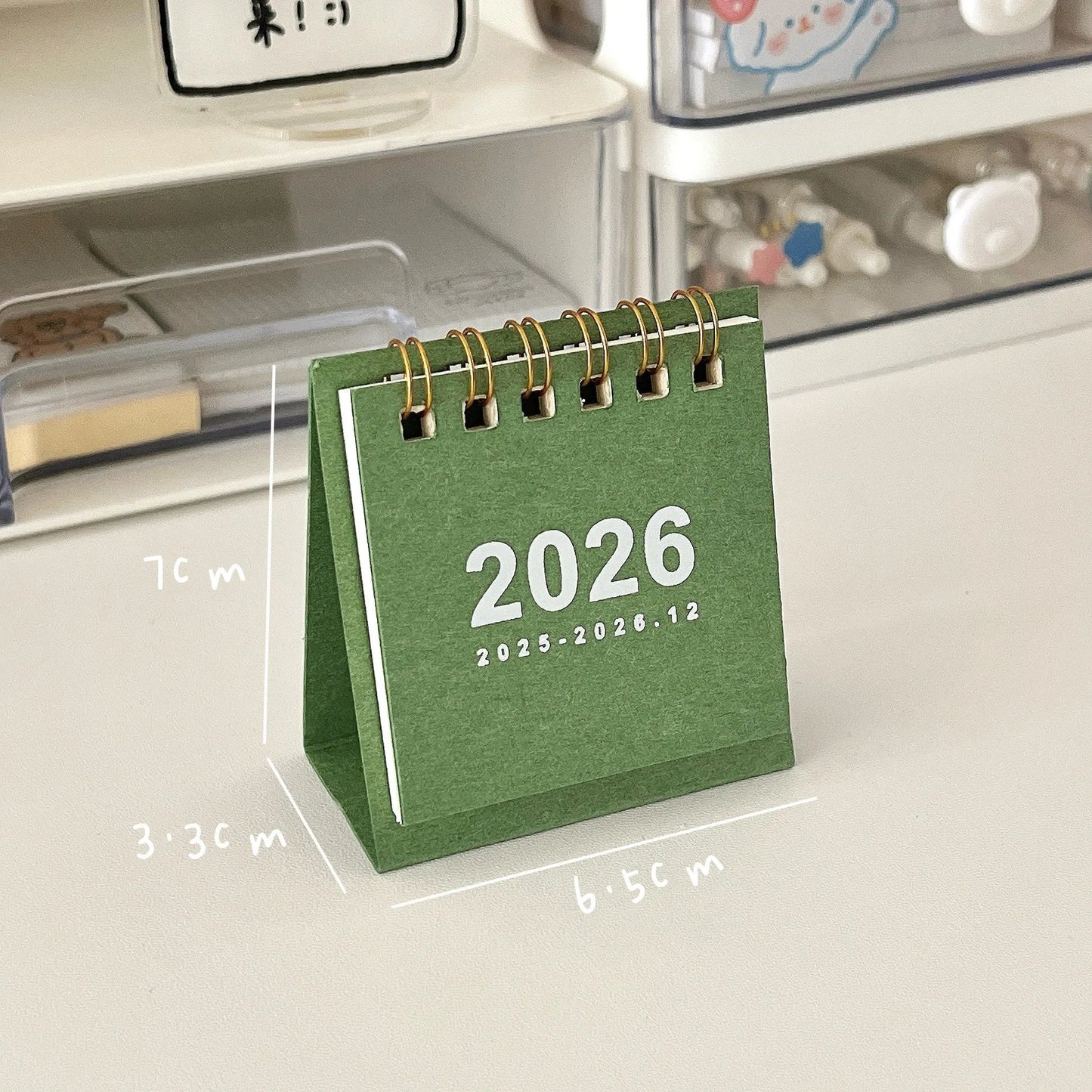 2026 Mini Spiral Desktop Calendar - Creative Office Stationery Decor
