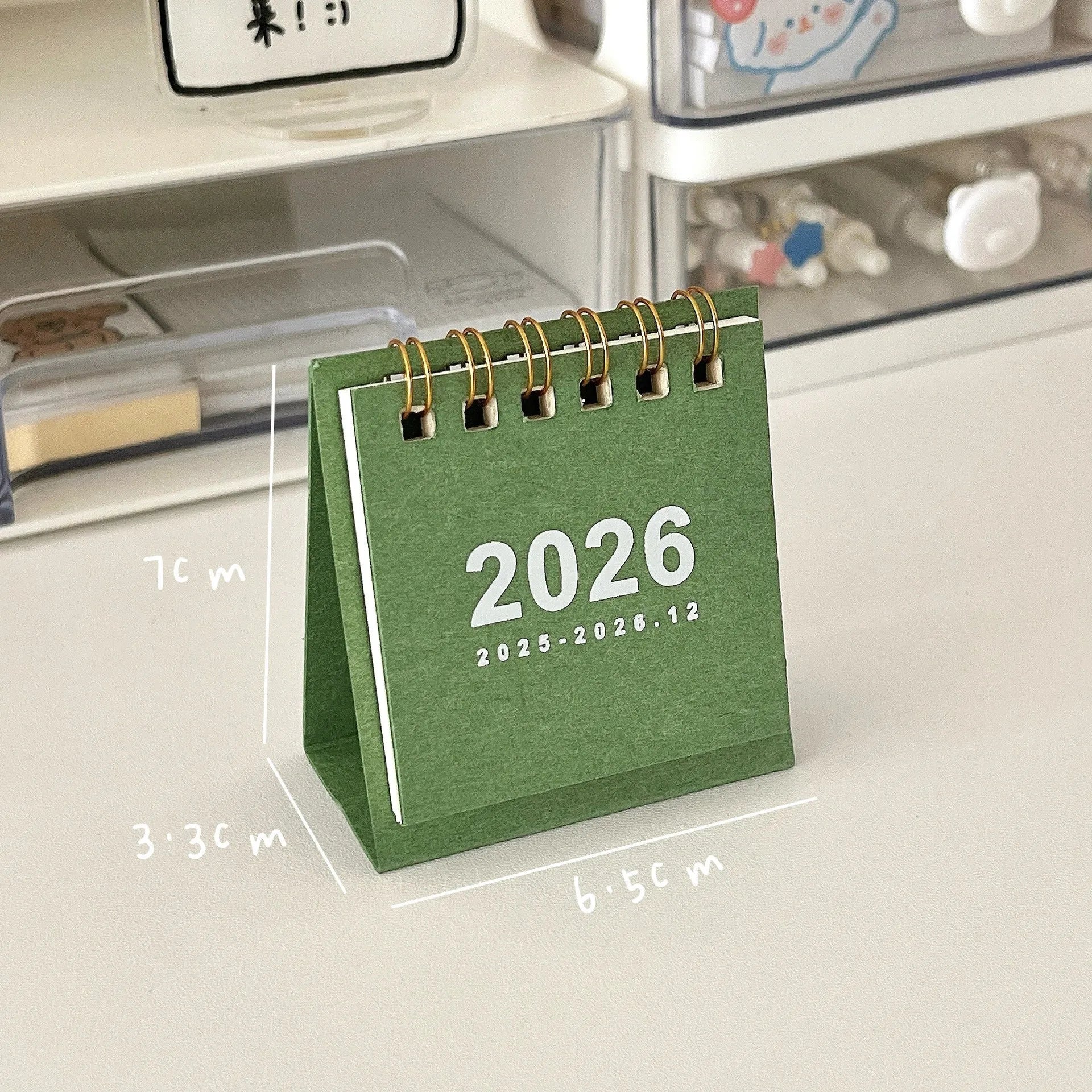 2026 Mini Spiral Desktop Calendar - Creative Office Stationery Decor