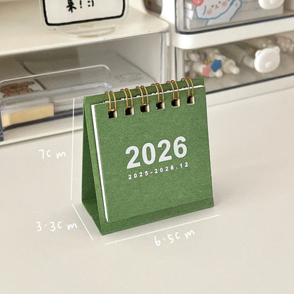 2026 Mini Spiral Desktop Calendar - Creative Office Stationery Decor