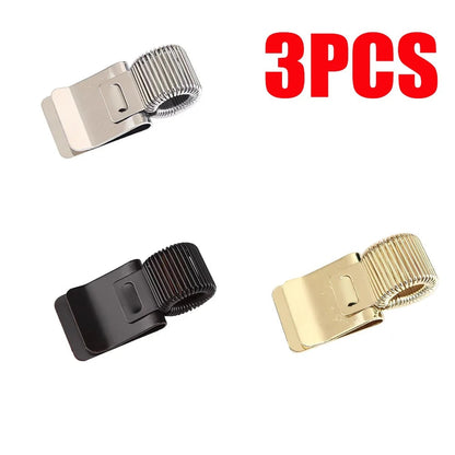 Telescopic Spring Pen Clip Notepad Holder with Electroplating Finish