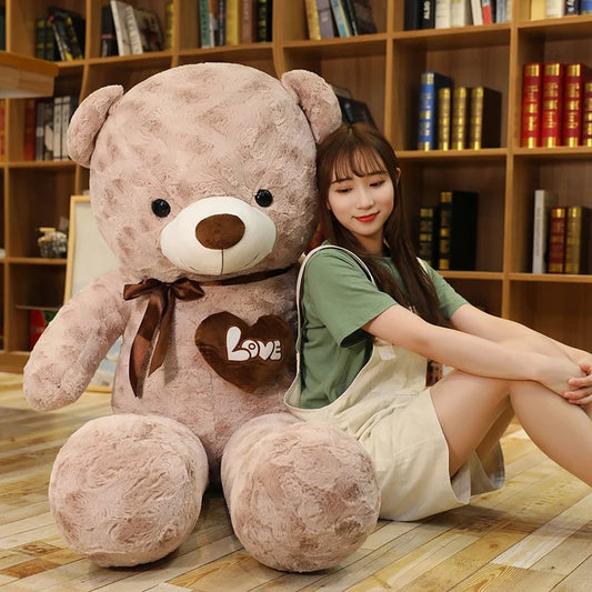 Premium Plush Teddy Bear - 2 Colors, Love Heart Design Kids Gift