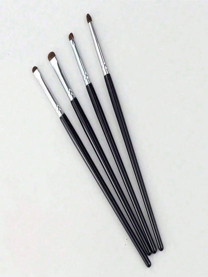 4Pcs Tapered Small Eyeshadow Brushes Set - Detailed Blending & Concealing