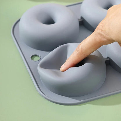 6-Hole Silicone Donut Mold Non-Stick Food Grade Baking Pan