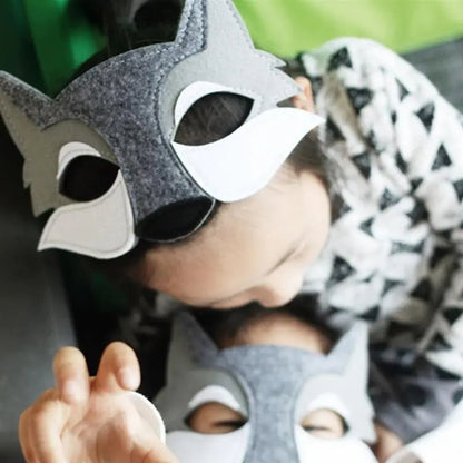 Kids Wolf Eye Half Face Masks 3-Pack Cosplay Costume Party Props