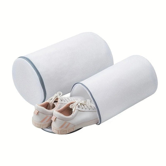 Durable Mesh Shoe Washing Bag - Zipper Laundry Bag for Sneakers