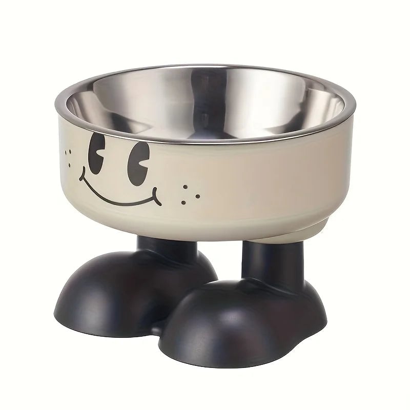 Stainless Steel Elevated Dog Cat Bowl - Raised No Spill Pet Feeder