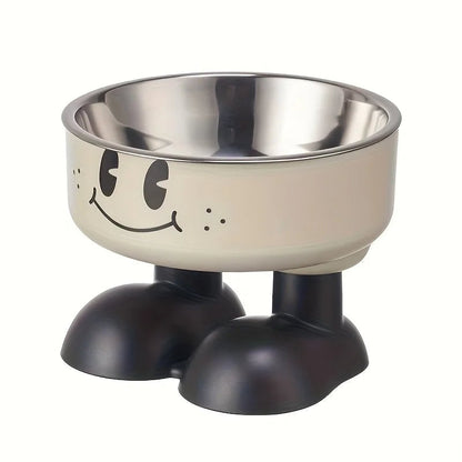 Stainless Steel Elevated Dog Cat Bowl - Raised No Spill Pet Feeder