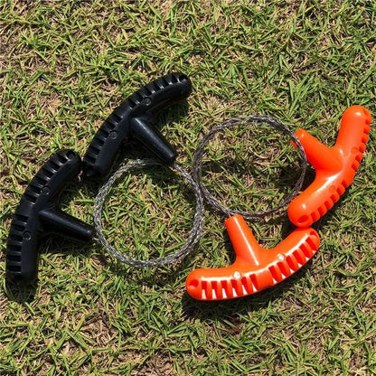 Portable Stainless Steel Wire Saw - Finger Handle Camping Tool