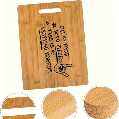 Laser Engraved Bamboo Cutting Board - Funny Kitchen Quote Design