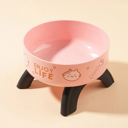 Raised Stainless Steel Pet Bowl - Elevated Dog Cat Feeder Stand