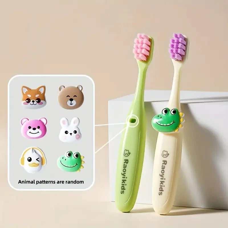 8-Pack Soft Bristle Cartoon Animal Toothbrushes for Kids Ages 2-6