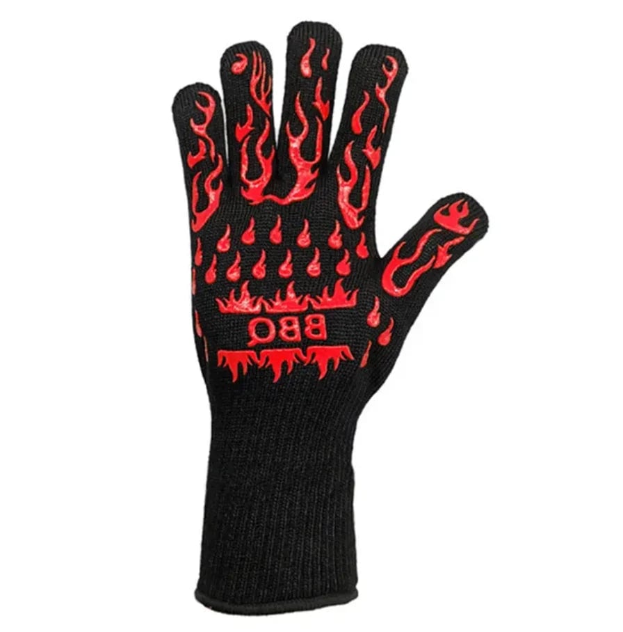 800°F Heat Resistant Oven Gloves - Fireproof BBQ Baking Mitts