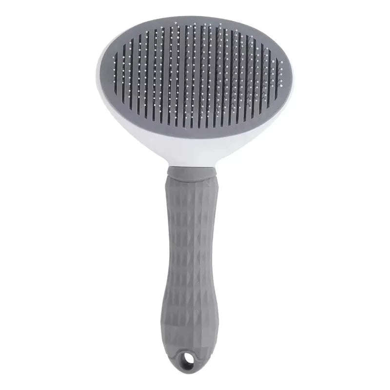 Self-Cleaning Dog Grooming Brush with Massage & Detangling Comb