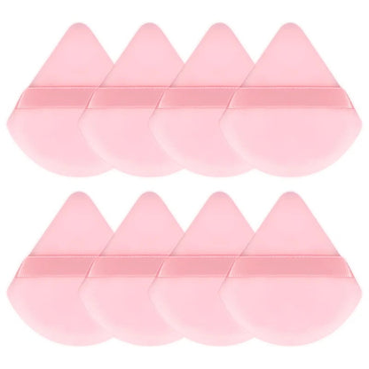 8Pcs Triangle Velvet Makeup Sponges Wet Dry Foundation Blending