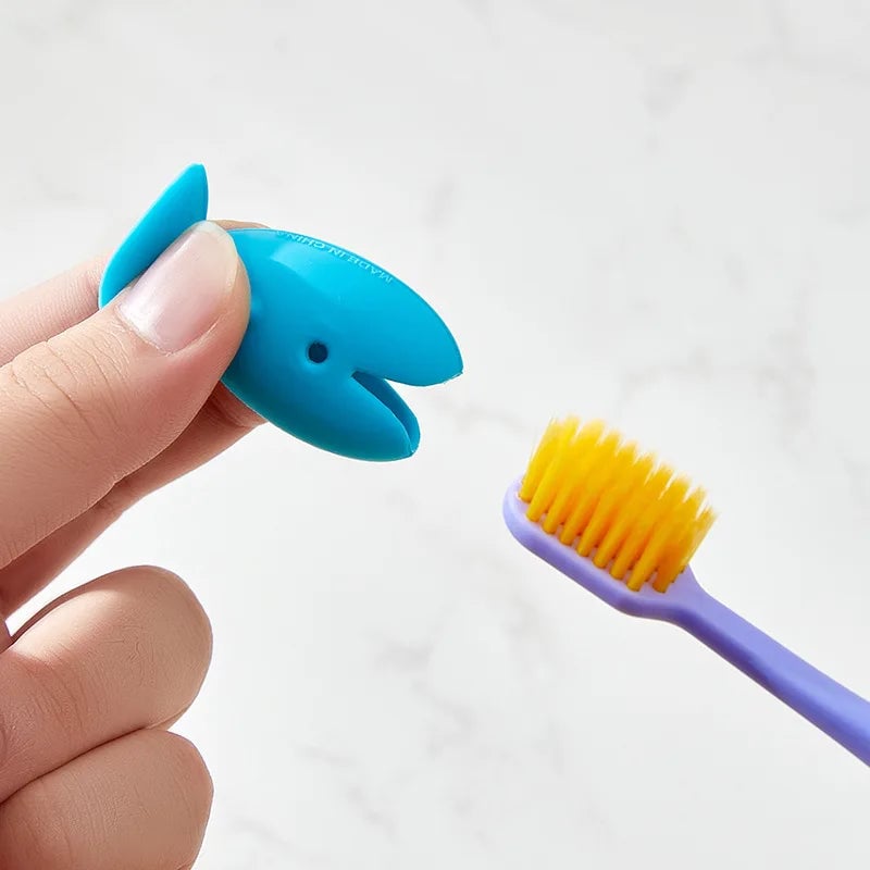 Fish Shape Silicone Toothbrush Holder Travel Storage Rack 4-8 Pcs