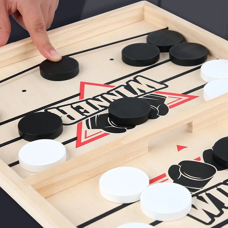 Table Hockey Sling Puck Board Game - Fast-Paced Family Interactive