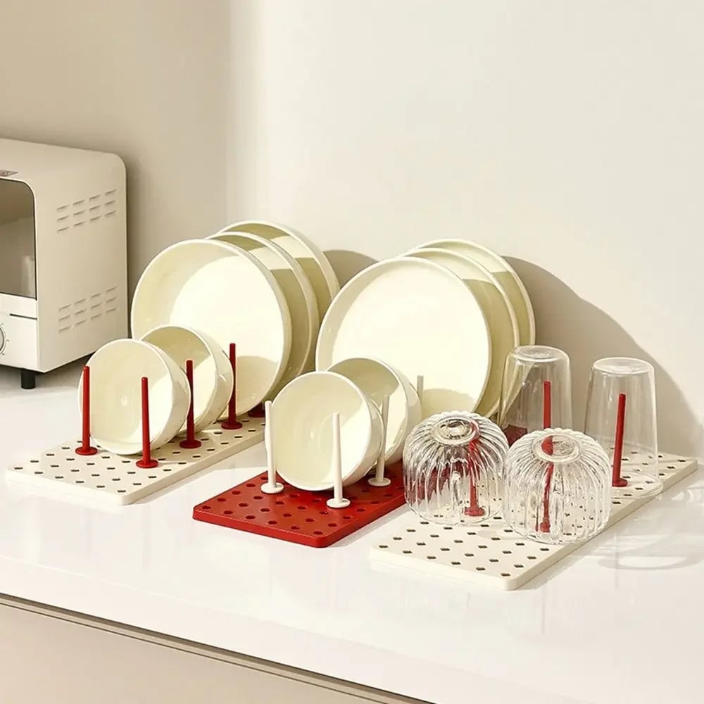 Plastic Kitchen Dish Drying Rack Plates Storage Organizer Sink